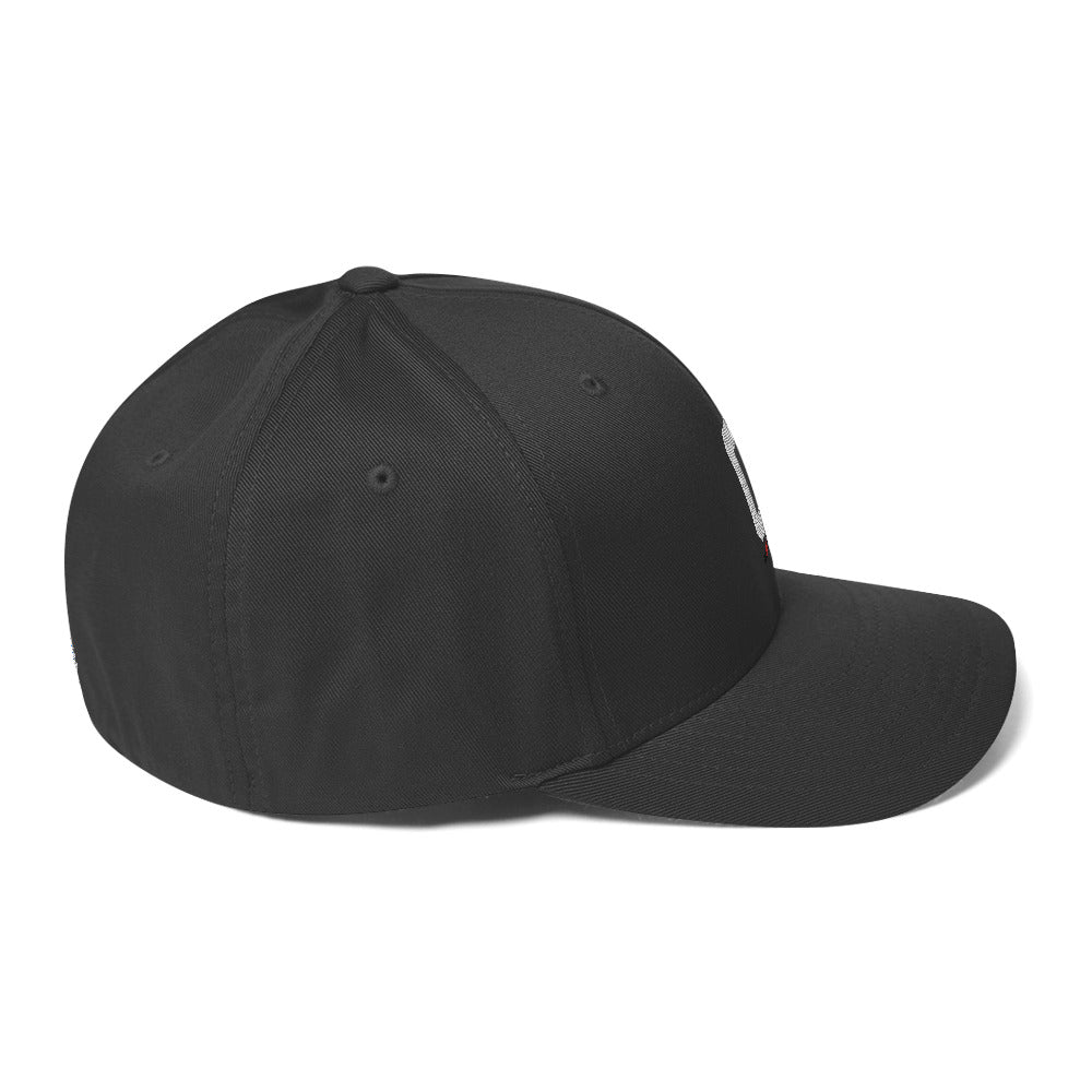 Riiink O Black-Red-Black – Structured Twill Cap